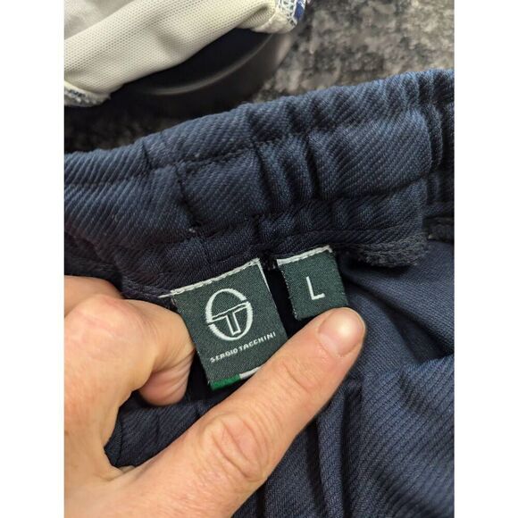 Sergio Tacchini Darmarindo Track Pants‎ - Navy & White men's size Large - Picture 6 of 8